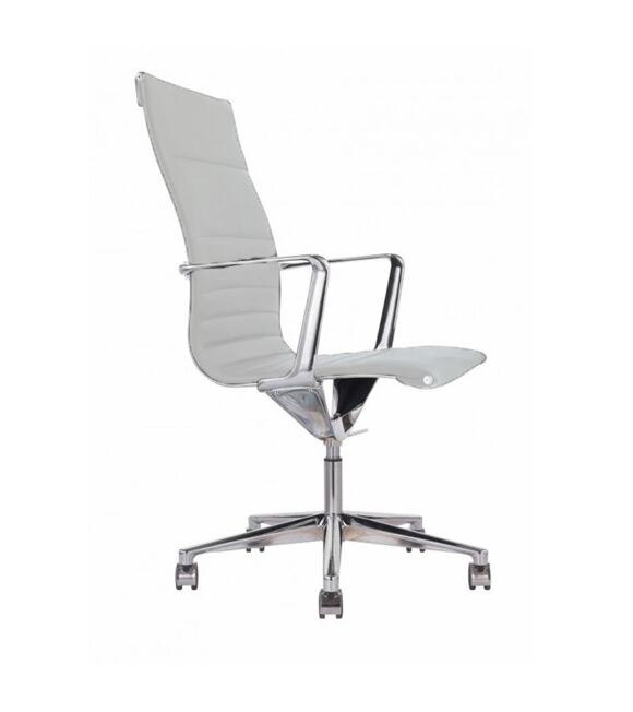 Krzesło biurowe 9040 SOPHIA biała skóra Antares