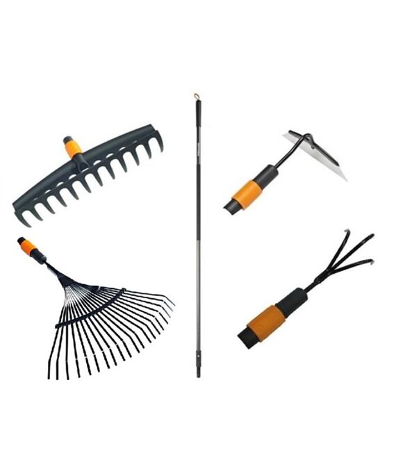 Zestaw Fiskars QuikFit 4+1 -1 x trzonek + 4 wymienne końcówki 1361+515+503+201+051