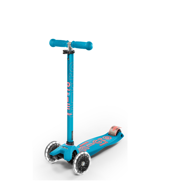 Maxi deluxe hulajnoga LED aqua Micro MMD078