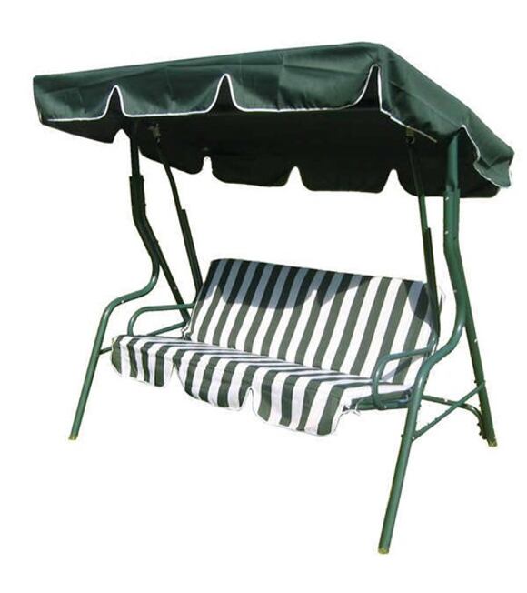 Huśtawka ogrodowa STRIPY II 170 x 110 x 153 cm, paski HAPPY GREEN 50ZJ2017611