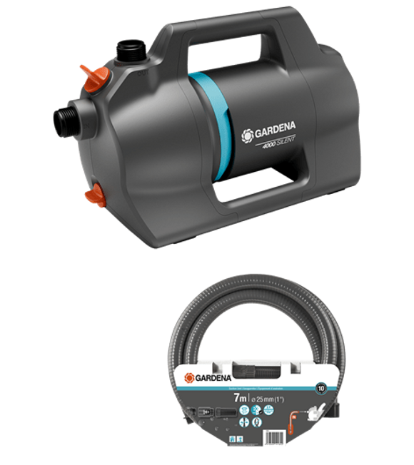 Silent Pompa ogrodowa z wężem ssącym 4100 - set GARDENA 9052-20