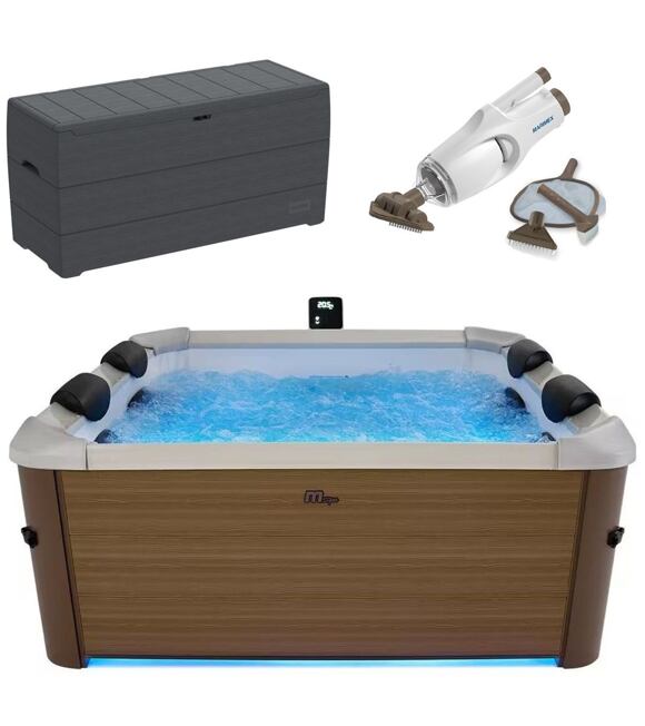 SET Oslo Amber Basen z hydromasażem 850 l MSPA F-AM063W + Durabox 270 l + ProSpa Vac Odkurzacz basen