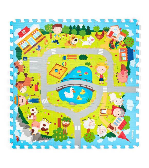 Puzzle piankowe wioski, 9szt Plastica 105591651