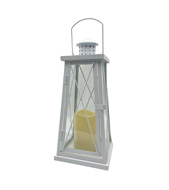 Metalowa lampa ze świeczką LED 37 x 15 cm Prodex 220095