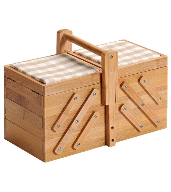 Organizer na akcesoria do szycia, 29 x 19 x 16,5 cm, bambus KESPER 58710