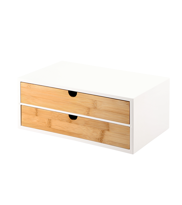 Organizer z dwoma przegródkami, 33 x 21 x 13,5 cm, bambus KESPER 58955