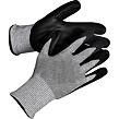 Bawełniano-poliestrowe rękawice robocze z warstwą lateksową, czarno-szare