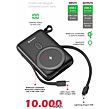 Powerbanka 10 000 mAh, 22,5 W, PD, zintegrowane kable USB-C i Lightning, czarna SWISSTEN 22013933