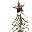 Drzewko z gwiazdą LED złote 30 cm Prodex X107040
