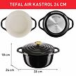 Zapiekanka z pokrywką 24 cm Air szary Tefal E2554655