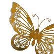 Rdzawy metalowy motyl wiszący 46 x 30 cm Prodex 522070