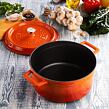 Garnek Ø 32 cm, 9,8 l, żeliwny, pomarańczowy LAVA METAL LVYTC32K2OR