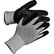 Bawełniano-poliestrowe rękawice robocze z warstwą lateksową, czarno-szare - SD124