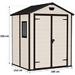 Manor Domek ogrodowy 6x5 DD, 185 x 226 x 152 cm, beżowy KETER 255139