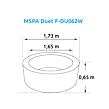 Duet F-DU062W Wanna z hydromasażem 930 l MSPA 11400273