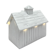 Domek z wieżą LED biały 15 x 14 cm Prodex A00546