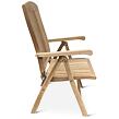 Drewniane meble ogrodowe – stół Garden III + 6x krzesło America, teak NOELA 345982