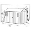 Newton 2.0 Domek ogrodowy 230 x 246 x 350 cm, szary/antracyt KETER 259110
