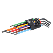 Zestaw kolorowych długich kluczy imbusowych TORX® - 9 szt. BAHCO C1997TORX/9P