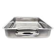 Brytfanna z rusztem grillowym 34x24x5,5 cm, nierdzewna ELO BASIC 53434