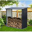 Wood Store Large Schowek na drewno 164 x 83 x 157 cm, blaszany, antracyt TEPRO 7712